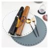 Place mat Dining Table Place Mats Round Solid Color Leather Placemats Table Mats Thickened Heat Insulation Mat Home Day Use Washable Rivet Round Mat Heat-Resistant Placemats Anti-Skid Placemats ( Colo view 3