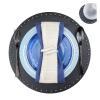 Place mat Dining Table Place Mats Round Solid Color Leather Placemats Table Mats Thickened Heat Insulation Mat Home Day Use Washable Rivet Round Mat Heat-Resistant Placemats Anti-Skid Placemats ( Colo view 4