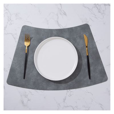 Place mat Dining Table Place Mats Fan-shaped Placemat Round Table PU Chinese Restaurant Dining Table Mat Heat Insulation Mat Household Washable Tableware Mat Heat-Resistant Placemats Anti-Skid Placema