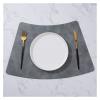 Place mat Dining Table Place Mats Fan-shaped Placemat Round Table PU Chinese Restaurant Dining Table Mat Heat Insulation Mat Household Washable Tableware Mat Heat-Resistant Placemats Anti-Skid Placema view 1