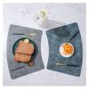 Place mat Dining Table Place Mats Fan-shaped Placemat Round Table PU Chinese Restaurant Dining Table Mat Heat Insulation Mat Household Washable Tableware Mat Heat-Resistant Placemats Anti-Skid Placema view 2