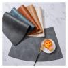 Place mat Dining Table Place Mats Fan-shaped Placemat Round Table PU Chinese Restaurant Dining Table Mat Heat Insulation Mat Household Washable Tableware Mat Heat-Resistant Placemats Anti-Skid Placema view 3