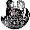 Modern Roman Numerals Wall Clocks Grandma and Granddaughter Personalized Wall Clock Wall Art Vinyl Clock Mom Quotes Housewarming for Grandmother Silent Clock view 1