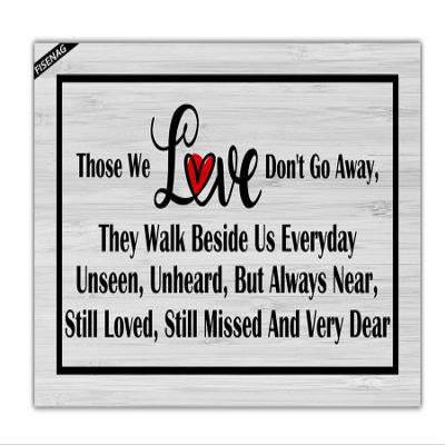 Those We Love Don't Go Away Door Mat Outside Inside Home Doormat, Love Door Mat Indoor/Outdoor Entrance Floor Mats