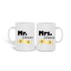 Personalized Mr./Mrs. Name Coffee Mugs for Couples - Surname Mug Set - Coffee Mugs for Couples - Wedding Mugs - Engagement Gift - Bride and Groom Mugs - 2 Pieces - Love Coffee Mugs view 1
