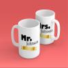 Personalized Mr./Mrs. Name Coffee Mugs for Couples - Surname Mug Set - Coffee Mugs for Couples - Wedding Mugs - Engagement Gift - Bride and Groom Mugs - 2 Pieces - Love Coffee Mugs view 2