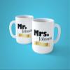 Personalized Mr./Mrs. Name Coffee Mugs for Couples - Surname Mug Set - Coffee Mugs for Couples - Wedding Mugs - Engagement Gift - Bride and Groom Mugs - 2 Pieces - Love Coffee Mugs view 3