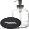 Clear Soap Dispenser with Oil Rubbed Bronze Soap or Lotion Pump. 8oz Glass Dispenser Comes with Non Slip Coaster (Clear/ORB) view 1