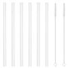 6pcs Replacement Straws for Iron Flask Thermo Flask, Straws with 2 Cleaning Brushes Compatible with IRON FLASK, Thermo flask, Hydro Flask Wide Mouth Bottle Straw Lid view 1