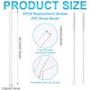 6pcs Replacement Straws for Iron Flask Thermo Flask, Straws with 2 Cleaning Brushes Compatible with IRON FLASK, Thermo flask, Hydro Flask Wide Mouth Bottle Straw Lid view 2