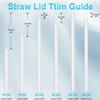 6pcs Replacement Straws for Iron Flask Thermo Flask, Straws with 2 Cleaning Brushes Compatible with IRON FLASK, Thermo flask, Hydro Flask Wide Mouth Bottle Straw Lid view 4