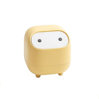 Garbage Recycling Bin Mini Trash Can with Lid Modern Desk Trash Cans Office Plastic Garbage Can Countertop Press-type Tiny Wastebasket for Desk Table Office Bathroom Kitchen Trash Can ( Color : B )