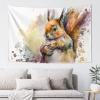 Baxozud Little Squirrel in Watercolor Painting Home decoration,Tapestry Psychedelic Tapestry Wall hanging Bedding Tapestry view 2