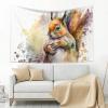 Baxozud Little Squirrel in Watercolor Painting Home decoration,Tapestry Psychedelic Tapestry Wall hanging Bedding Tapestry view 4