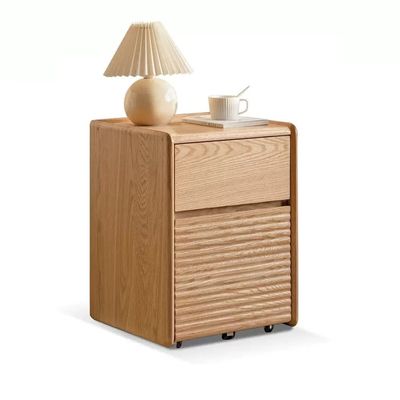 BONAD Bedside Cabinets Home Bedroom Bedside Table Movable with Roller Bedside Cabinet Small Apartment Simple Storage Storage Cabinet Nightstand