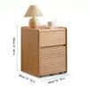BONAD Bedside Cabinets Home Bedroom Bedside Table Movable with Roller Bedside Cabinet Small Apartment Simple Storage Storage Cabinet Nightstand view 3