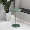 Meiiron Counter Bistro Pub Tables, Round Bar and Pub Table, Iron Top Modern Style Standing Circular Cocktail Table Suitable for Living Room, Restaurant (Color : Dark Green, Size : Dia 70cm(27.5")) view 4