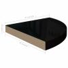 Gecheer Floating Wall Shelves, Set of 2 High Gloss Black Honeycomb MDF Metal Corner Shelves for Home Office Decor, 13.8" x 13.8" x 1.5" view 2