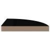 Gecheer Floating Wall Shelves, Set of 2 High Gloss Black Honeycomb MDF Metal Corner Shelves for Home Office Decor, 13.8" x 13.8" x 1.5" view 4