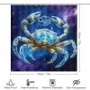 VHPVHP 4 Pcs Bathroom Shower Curtain Set,Bathroom Sets with Rugs (Bath Mat,U Shape and Toilet Lid Cover Mat), Starry Sky Cancer Zodiac Sign Bathroom Decor Set view 2