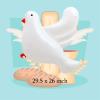 6Pcs Gold Cross Shape Balloons White Doves Balloons Large Baptism Party Helium Foil Balloons for First Communion God Bless Christening Memorial Theme Birthday Wedding Party Decorations Supplies view 3
