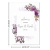 Dark Purple Watercolor Rose Floral Wedding Welcome Signs Please Enjoy Our Unplugged Ceremony Custom Name Wood Welcome Wedding Signage Rustic Wedding Reception Poster Welcome Sign 16x24in view 2