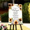 Welcome Wedding Sign Welcome to Our Special Day Custom Name Vintage Wood Welcome Wedding Sign Summer Sunflower Wreath Rose Floral Wedding Welcome Signage Engagement Party Sign 16x24in view 4