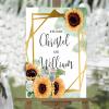 Welcome Personalized Last Name Wood Wedding Welcome Signs Sunflower Rose Wreath Green Paint Welcome Wedding Sign Boho Bridal Shower Welcome Sign Entrance Decor 16x24in Wedding Decor Plaque view 1