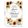 Pick A Seat Not A Side Personalized Name Wood Wedding Welcome Signs Summer Sunflower Wreath Rose Floral Welcome Wedding Sign Romantic Wedding Decor Engagement Sign 16x24in view 2