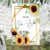 Thank You for Coming Please Take One Wood Wedding Welcome Sign Sunflower Rose Wreath Green Paint Wedding Welcome Sign Boho Bridal Shower Welcome Sign Entrance Decor 16x24in view 1