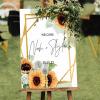Thank You for Coming Please Take One Wood Wedding Welcome Sign Sunflower Rose Wreath Green Paint Wedding Welcome Sign Boho Bridal Shower Welcome Sign Entrance Decor 16x24in view 3