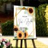Thank You for Coming Please Take One Wood Wedding Welcome Sign Sunflower Rose Wreath Green Paint Wedding Welcome Sign Boho Bridal Shower Welcome Sign Entrance Decor 16x24in view 4