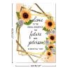 Welcome Wedding Signs Welcome to Our Wedding Custom Name Date Farmhouse Wood Welcome Wedding Sign Sunflower Rose Wreath Fall Autumn Engagement Welcome Wedding Sign 16x24in view 2