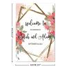 Boho Welcome Wedding Sign Pick A Seat Not A Side Personalized Name Wood Welcome Sign for Wedding Reception Daisy Floral Pink Red Wreath Welcome Sign 16x24in Wood Wedding Decor Plaque view 2