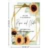 Farmhouse Wood Wedding Welcome Sign Welcome to Bridal Shower Custom Name Wedding Welcome Sign Sunflower Rose Wreath Green Paint Wedding Welcome Signage Engagement Party Sign 16x24in view 2
