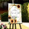 Farmhouse Wood Wedding Welcome Sign Welcome to Bridal Shower Custom Name Wedding Welcome Sign Sunflower Rose Wreath Green Paint Wedding Welcome Signage Engagement Party Sign 16x24in view 4