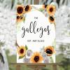 Welcome Personalized Last Name Wood Wedding Welcome Sign Summer Sunflower Wreath Rose Floral Welcome Sign Rustic Wedding Reception Poster Welcome Sign 16x24in Wood Wedding Decor Plaque view 1