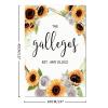 Welcome Personalized Last Name Wood Wedding Welcome Sign Summer Sunflower Wreath Rose Floral Welcome Sign Rustic Wedding Reception Poster Welcome Sign 16x24in Wood Wedding Decor Plaque view 2