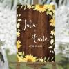 Wedding Welcome Sign Welcome to Our Wedding Custom Name Romantic Wood Wedding Welcome Sign Yellow Sunflower Vintage Brown Board Wedding Reception Poster Welcome Sign 16x24in view 1