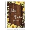 Wedding Welcome Sign Welcome to Our Wedding Custom Name Romantic Wood Wedding Welcome Sign Yellow Sunflower Vintage Brown Board Wedding Reception Poster Welcome Sign 16x24in view 2