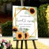 Welcome to The Wedding Custom Name Date Wood Wedding Welcome Signs Sunflower Rose Wreath Green Paint Wedding Welcome Sign Romantic Boho Wedding Decor Welcome Sign 18x24in view 4