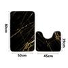 2 Pieces Set Bath Rugs Soft Absorbent Bathroom Mat 32"x20" U-Shaped Toilet Rug 18"x15" Machine Wash Tub Shower Room Floor Mat (Marble) view 2