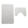 2 Pieces Set Bath Rugs Soft Absorbent Bathroom Mat 32"x20" U-Shaped Toilet Rug 18"x15" Machine Wash Tub Shower Room Floor Mat (Marble) view 4