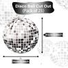 60Pieces Disco Party Decorations 70s Disco Ball Hanging Swirls Disco Party Banner Streamers Hanging Decorations for Retro Disco Garland Party 1970s Birthday Party Hippie Cutouts Favors Supplies view 2