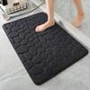 YIHOUSE Memory Foam Bath Mat Cobblestone Bathroom Rugs Super Water Absorbent Bath Mats for Bathroom Machine Washable Bath Rugs(24 x 36,Black) view 1