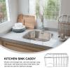 UPKOCH Stainless Steel Kitchen Sink Sponge Holder Portable and Lightweight Storage for Sponges Dish Towels Cleaners Easy to Install Space-Saving Organizer No-Drill Adhesivegift Idea view 4