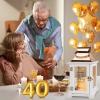 HN HAIINAA 40th Wedding Anniversary Lantern 40th Anniversary Wedding Gifts for Couple Parents Husband Wife Grandparents, Happy 40th Anniversary Decoration view 2