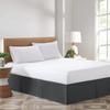 Dee's Collection Dark Gray Magic Bed Skirt King Size -18 Inch Drop Split Corner Magic Bedskirts -Microfiber Box Magic Bedskirts - Never Lift Your Mattress - Hotel Quality Magic Bed Skirt view 1