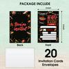 LWBEO BBQ Birthday Invitation Cards, Barbecue Party Invites, Kids Happy Birthday Party Decorations Supplies, 20 Fill-in Cards with Envelopes for Boys or Girls Party Celebration - B17 view 2