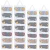 GOCOHHI 4 Pcs Sock Laundry Bag with Mesh & Zipper, Hanging Laundry Bags for Washing Machine, Adult & Kids Sizes, 28 Pockets, White view 1